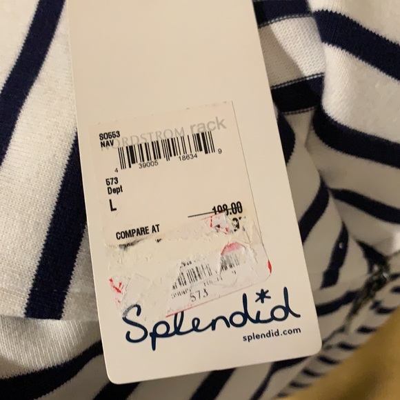 Splendid Navy Blue and White Striped Jacket - Picture 5 of 5